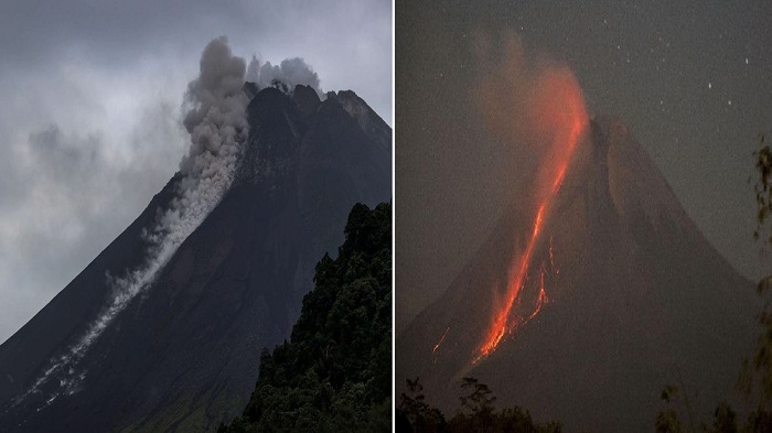 Gunung merapi erupsi muntahkan awan panas sejauh 2.000 meter